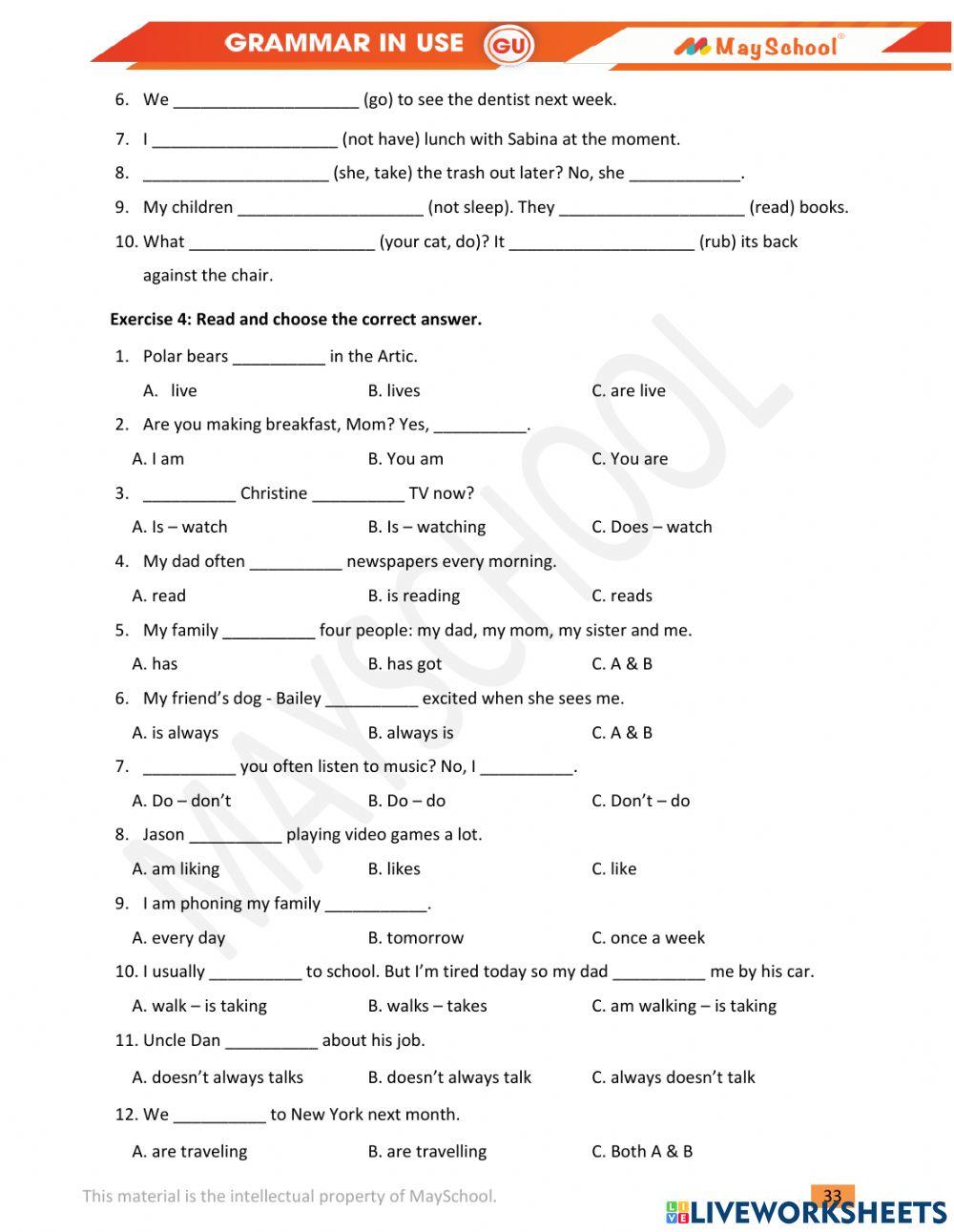 GU-Gram-L8-Present Simple & Continuous