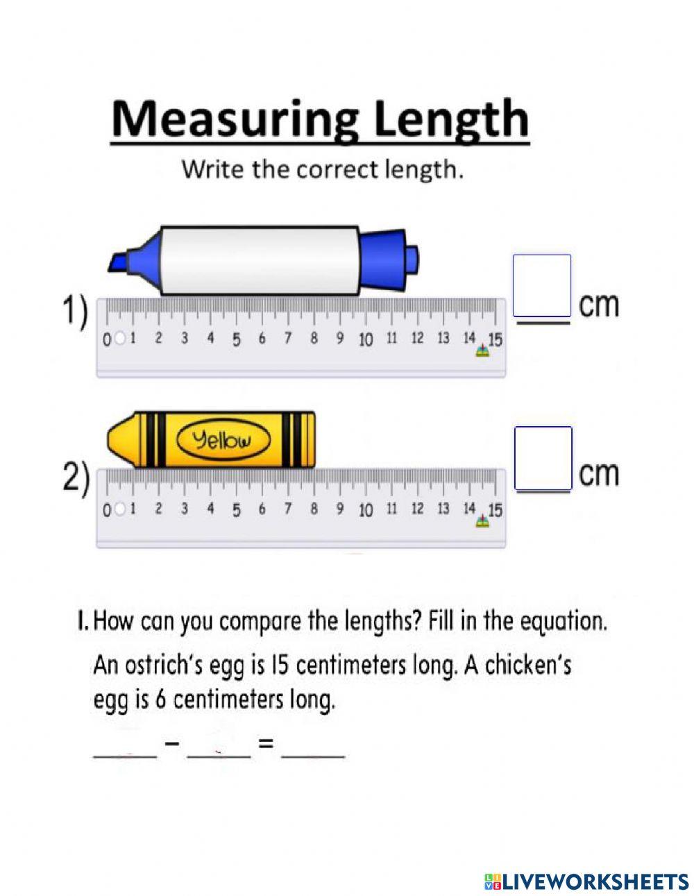 Compare Length Using Metric Units.