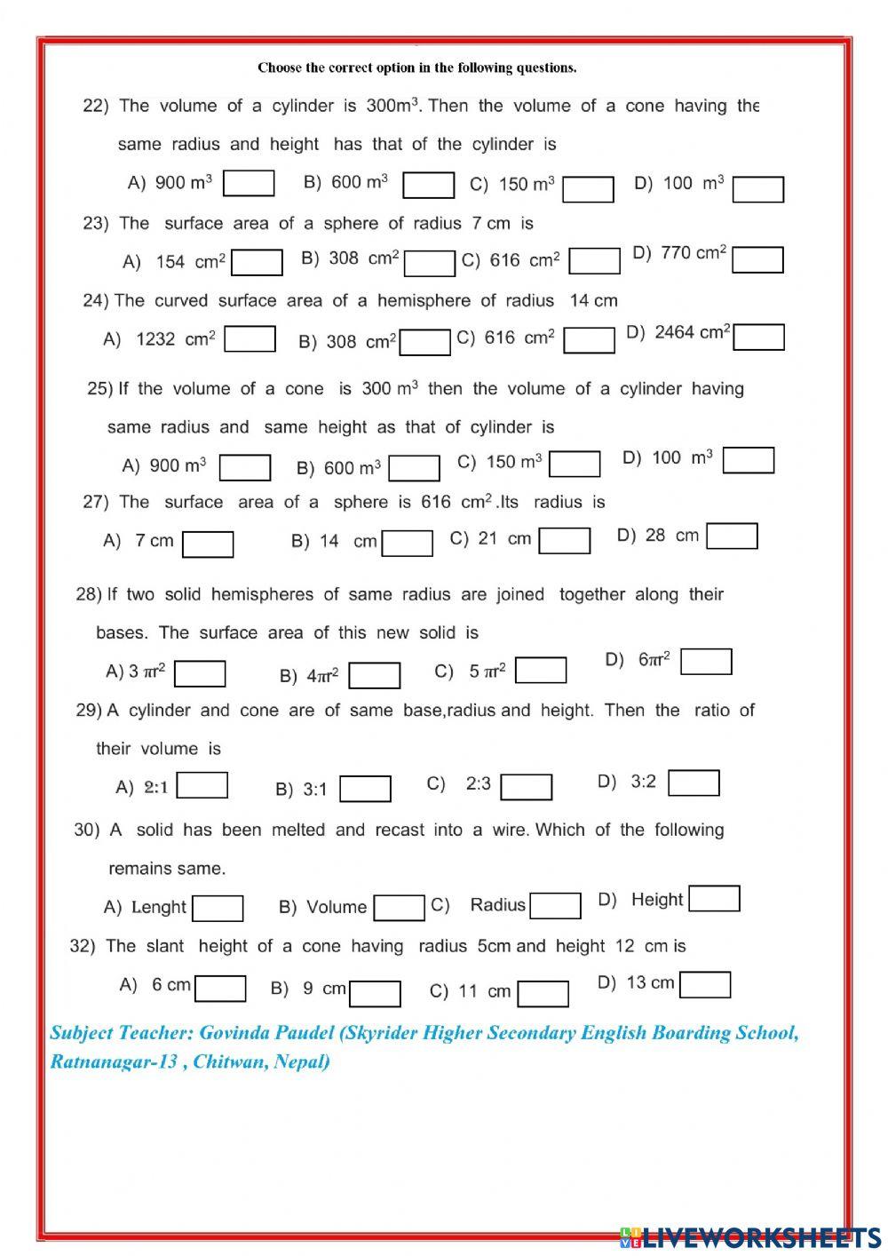 Mensuration Mensuration