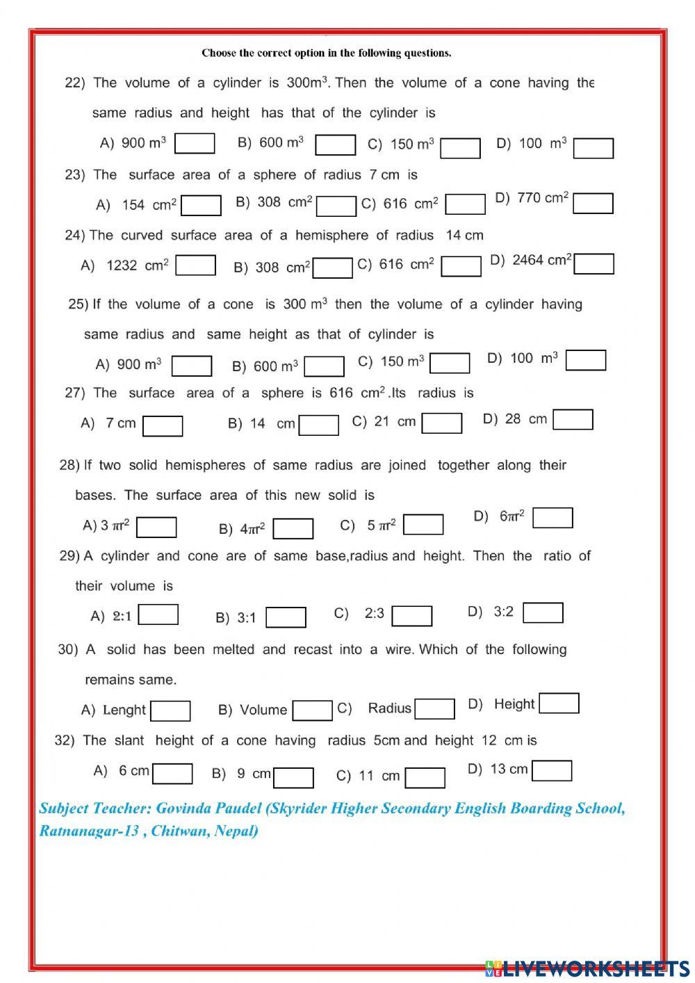 Mensuration