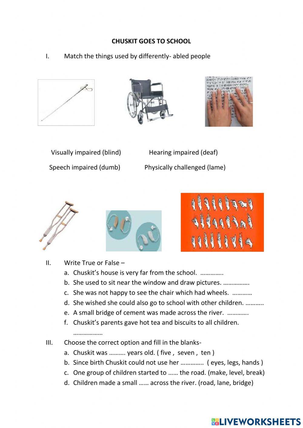 Chuskit goes to school