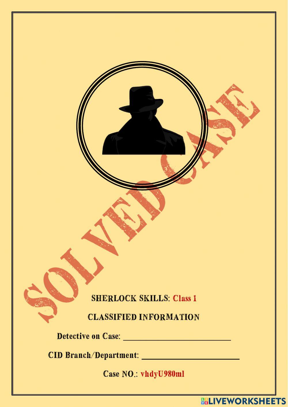 SHERLOCK SKILLS: Class 1