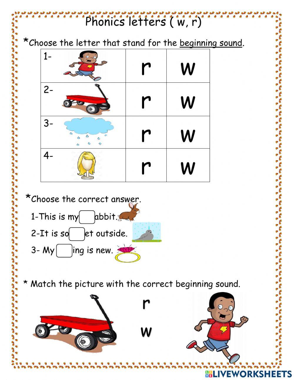 Letters sound (w,r)