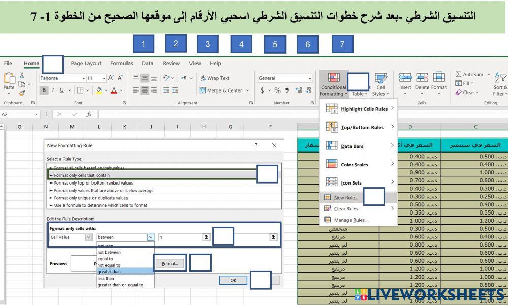 تنسيق شرطي -1