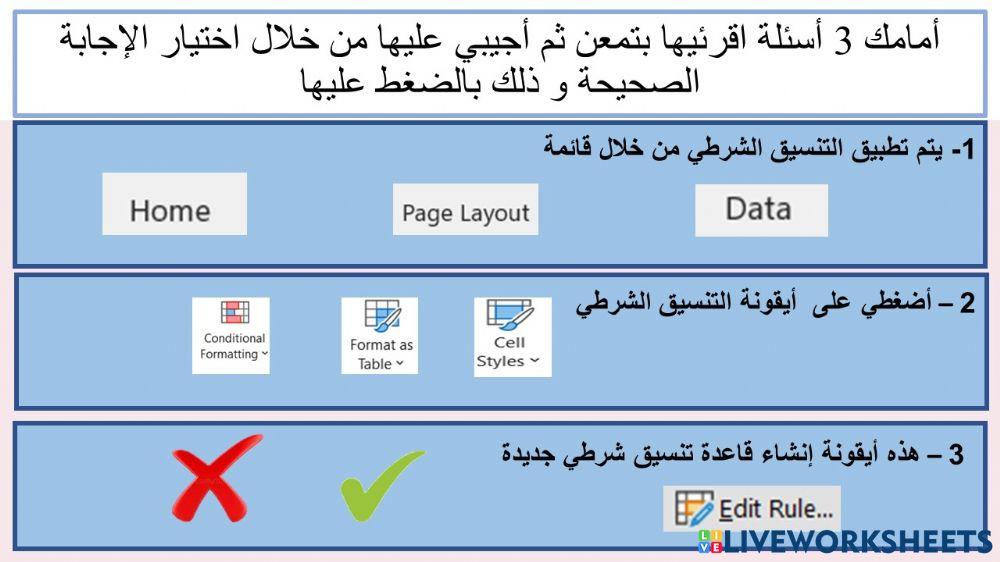 التنسيق الشرطي -2