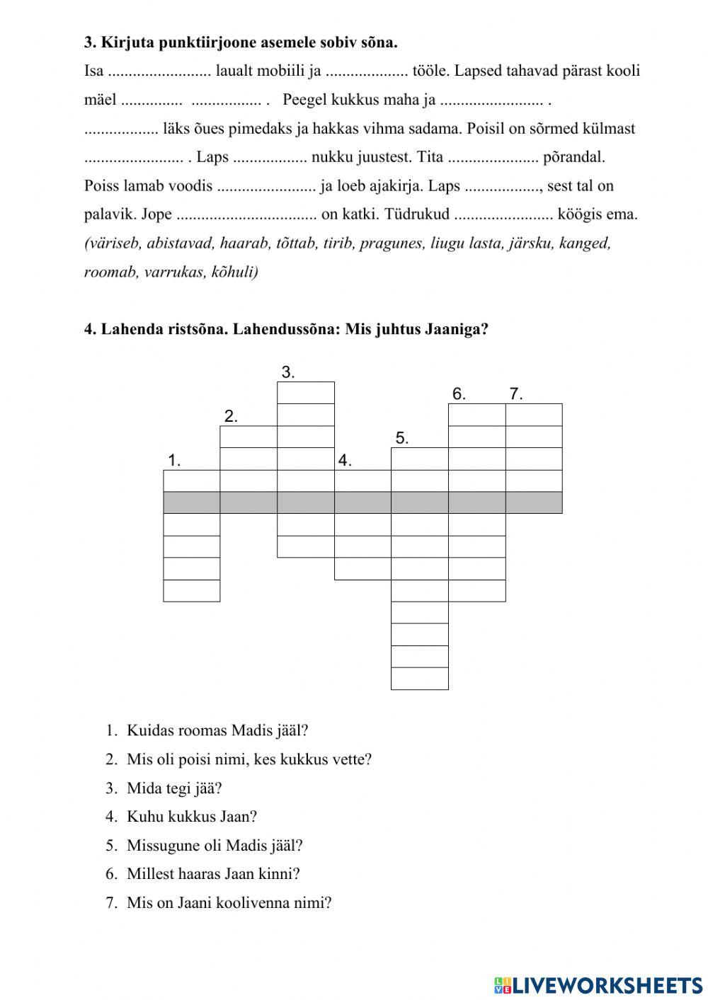 Õnnetus kooliteel I