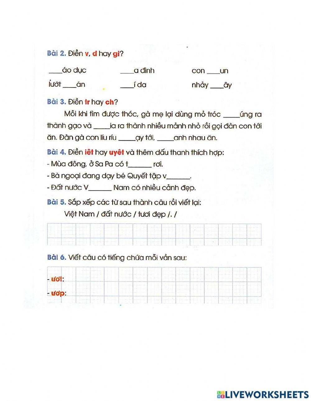 Phiếu nâng cao bổ trợ số 4