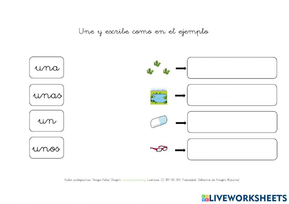 Palabras con g. Leer y unir