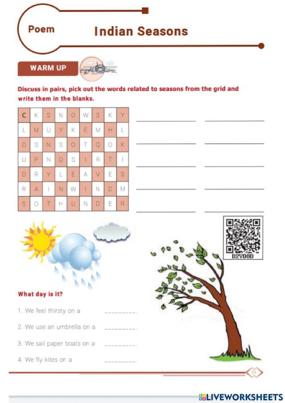 6th Std Term-3 INDIAN SEASON (poem)