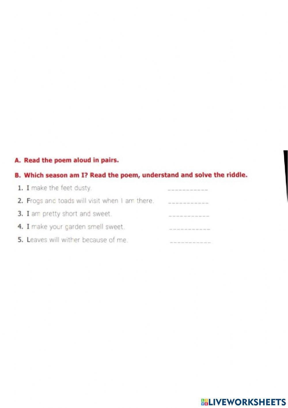 6th Std Term-3 INDIAN SEASON (poem)