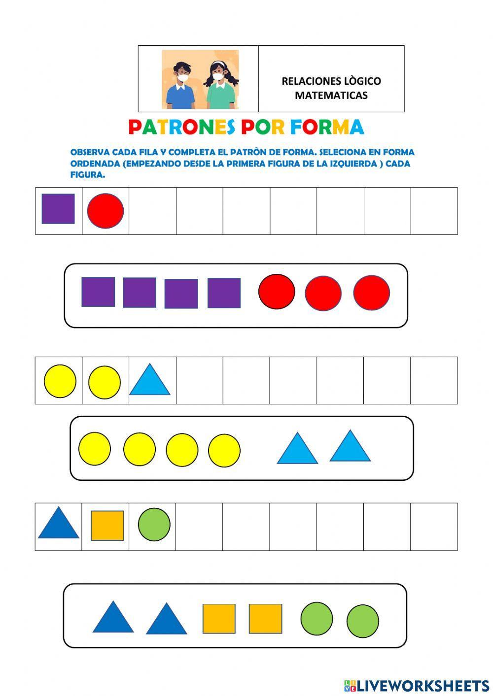 Completa los patrones