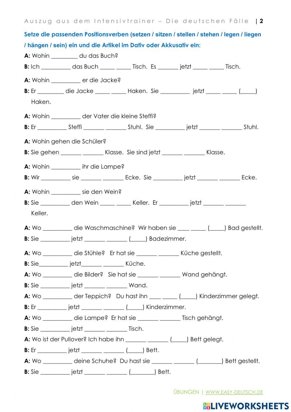 Wechselpräpositionen