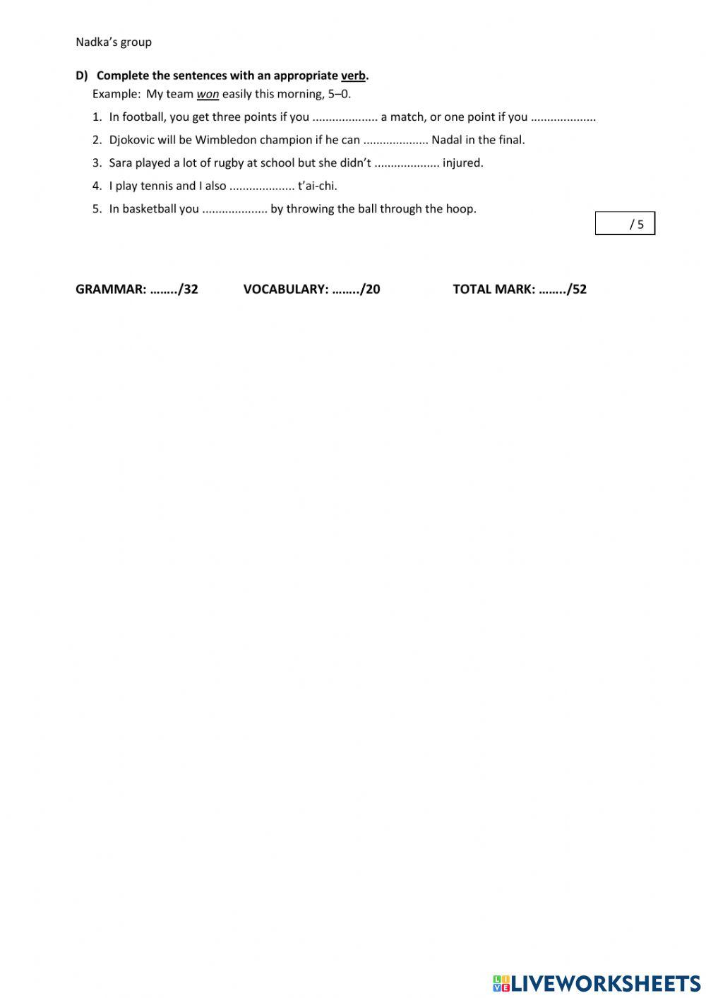 2nd term test EF int.