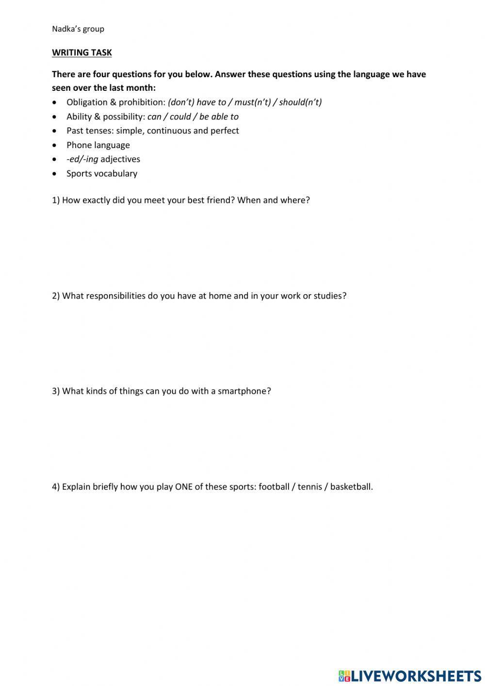 2nd term test EF int.