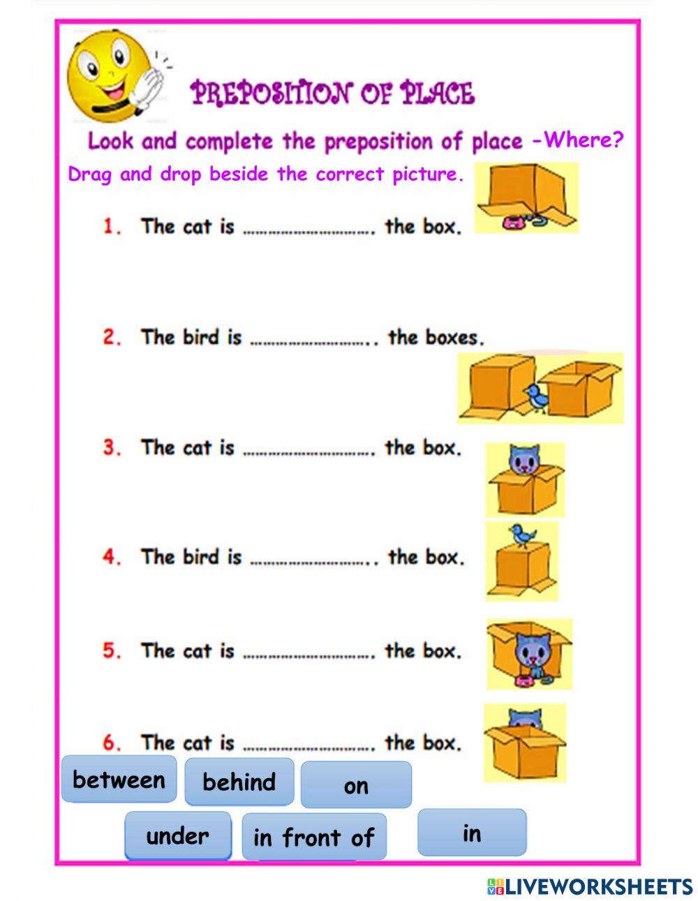 Live Worksheets Prepositions Of Place prntbl concejomunicipaldechinu