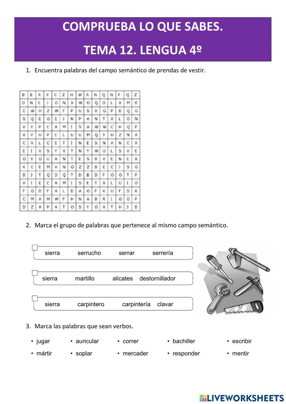 Campo semántico, verbos, norma de ortografía z-d