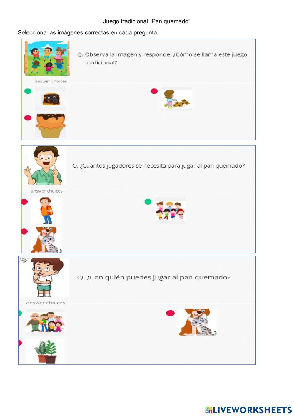 Pan quemado juego tradicional