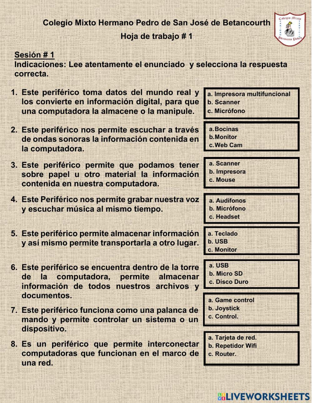 Perifericos de la computadora