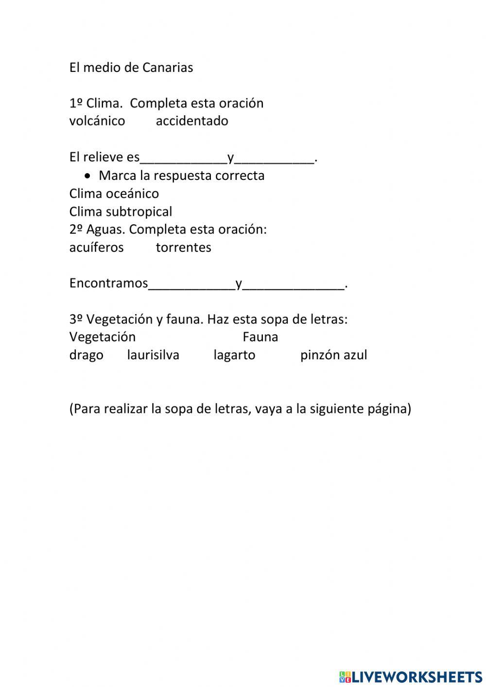 El medio de Canarias