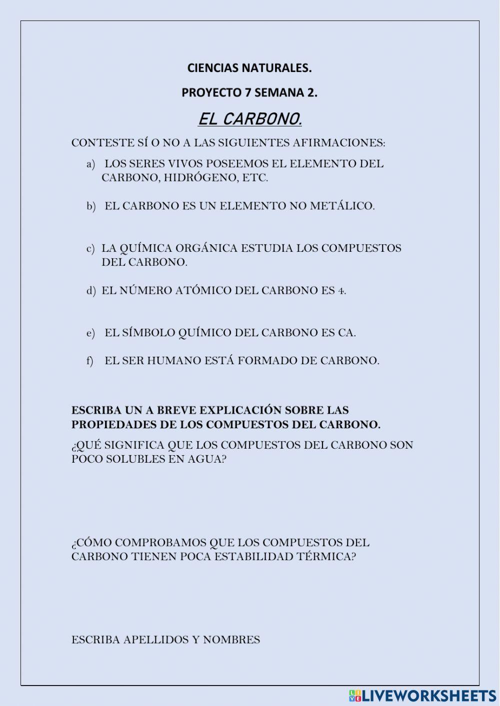 Propiedades del Carbono