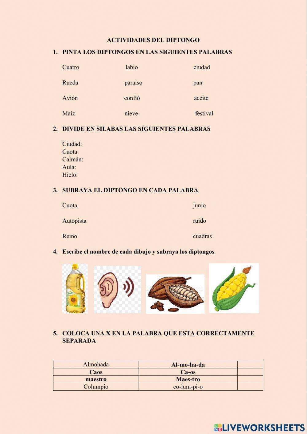 Diptongo triptongo y hiato