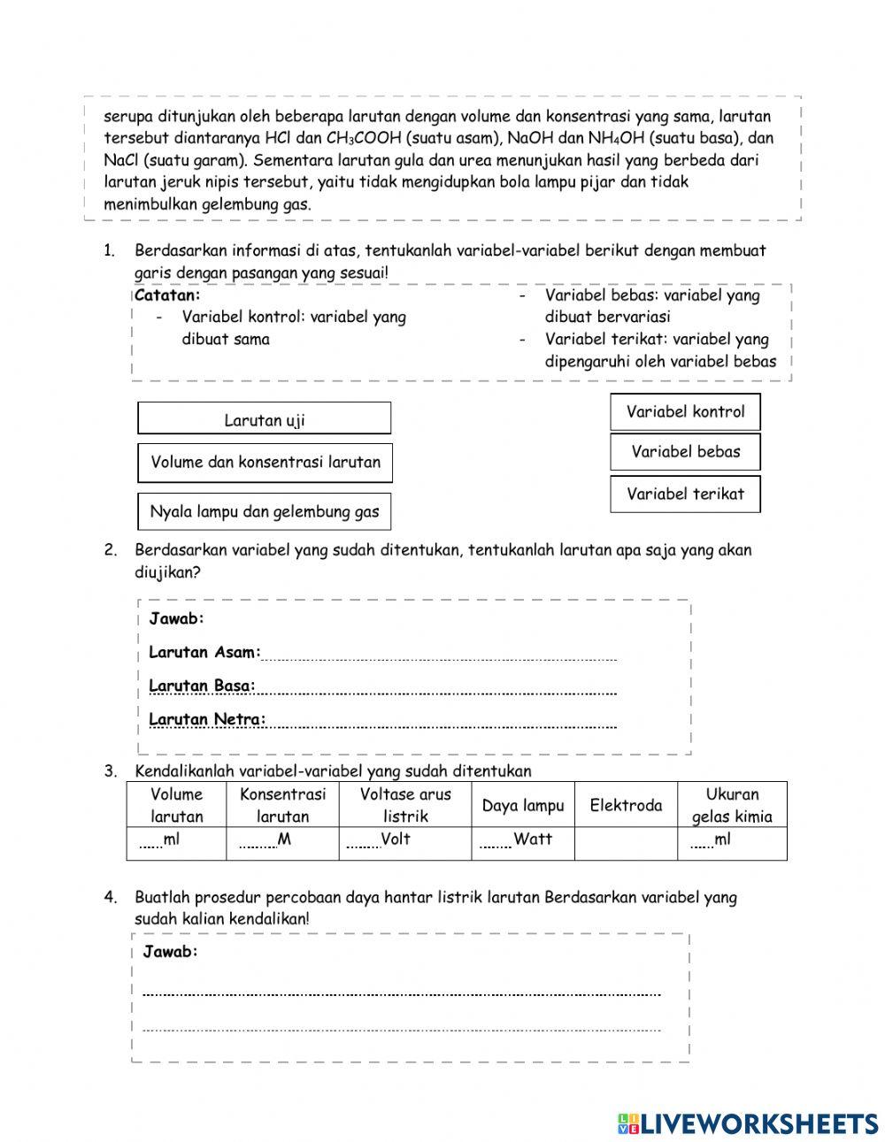 Larutan Elektolit dan Nonelektrolit