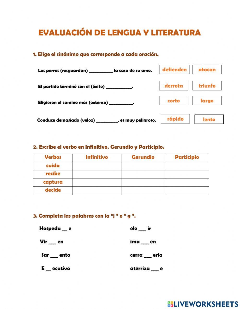 Sinónimos, Antónimos, Verboides