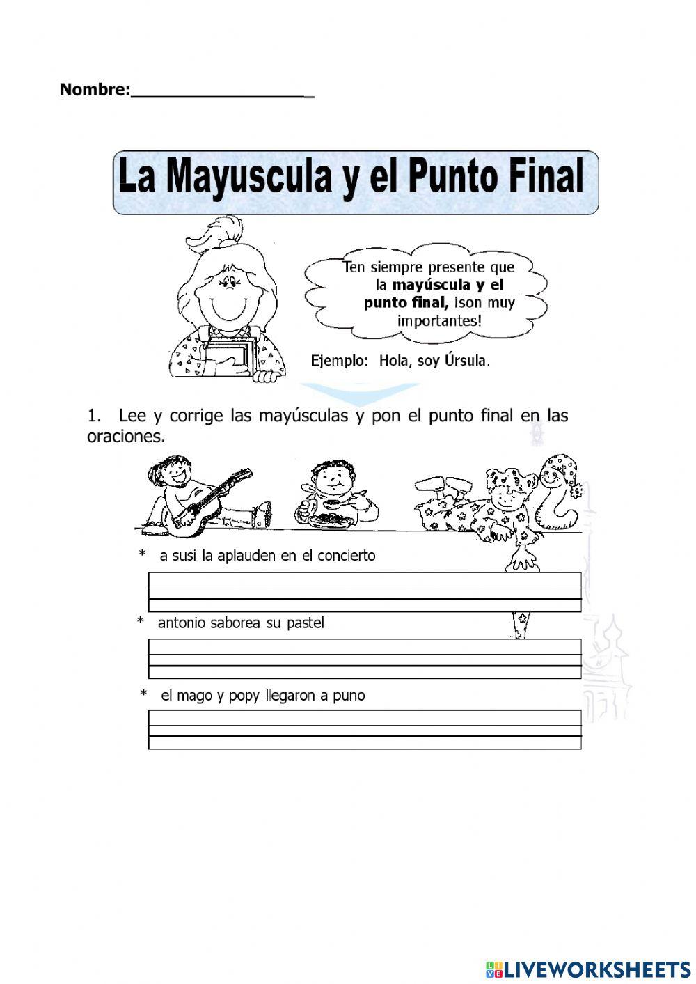 Mayúscula y punto final