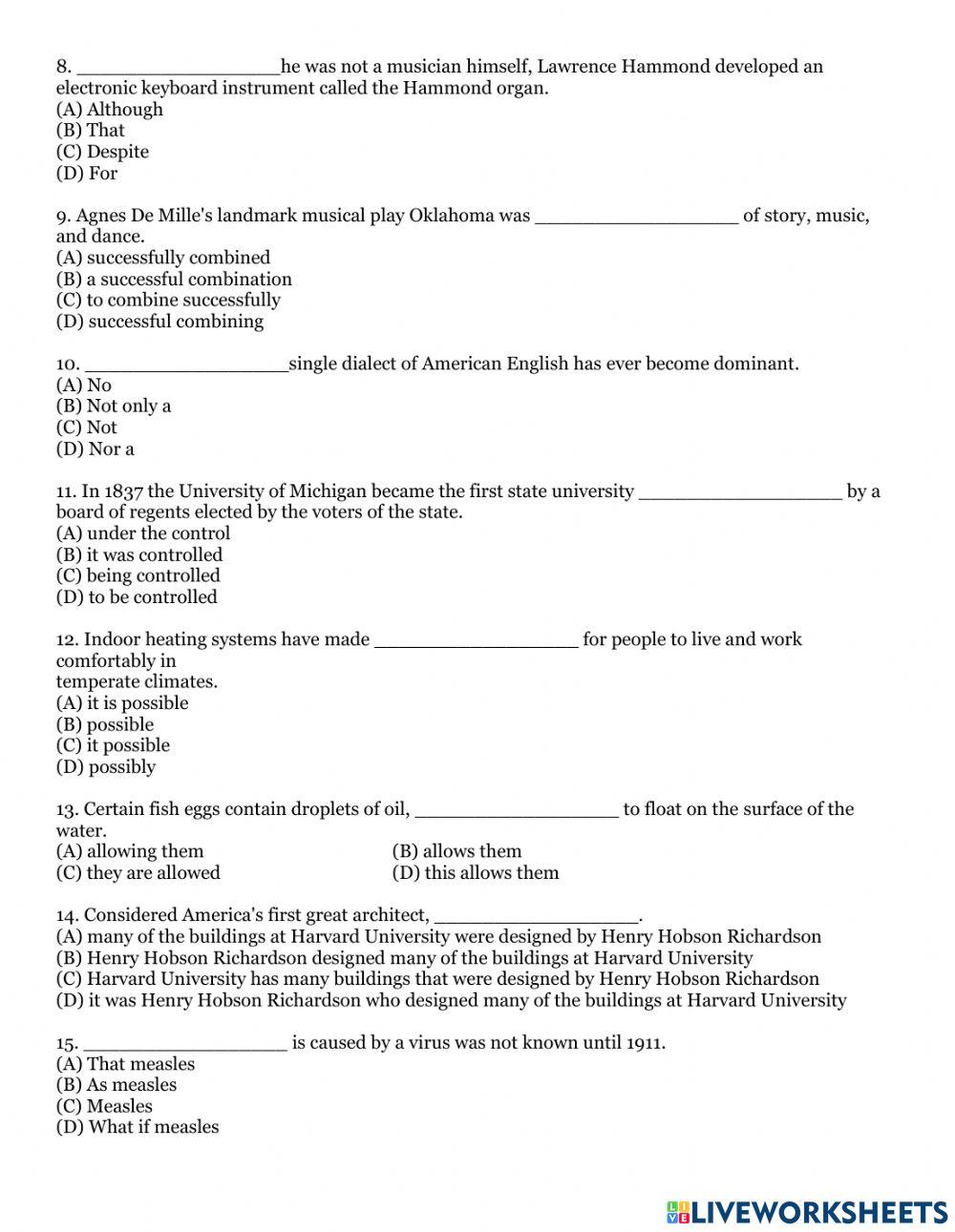 Ifl entrance examination 11