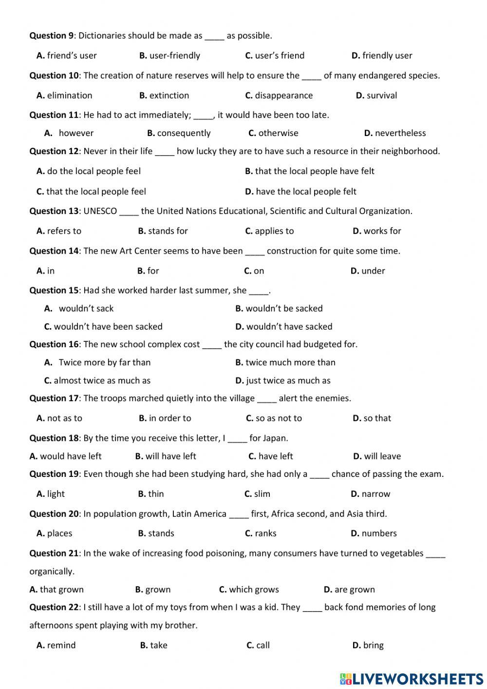 G12 - 2nd midterm test