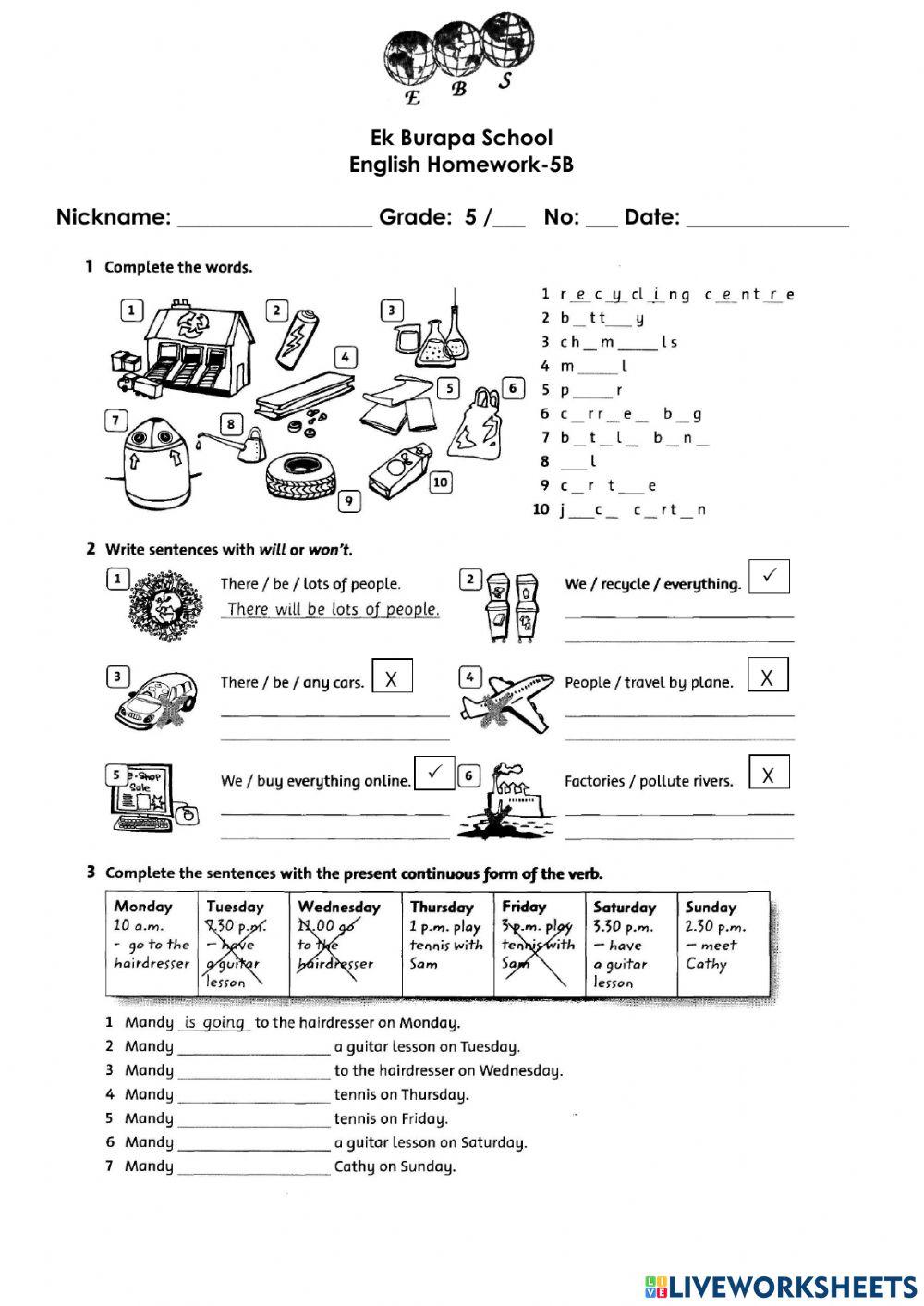 G5 English HW 5B