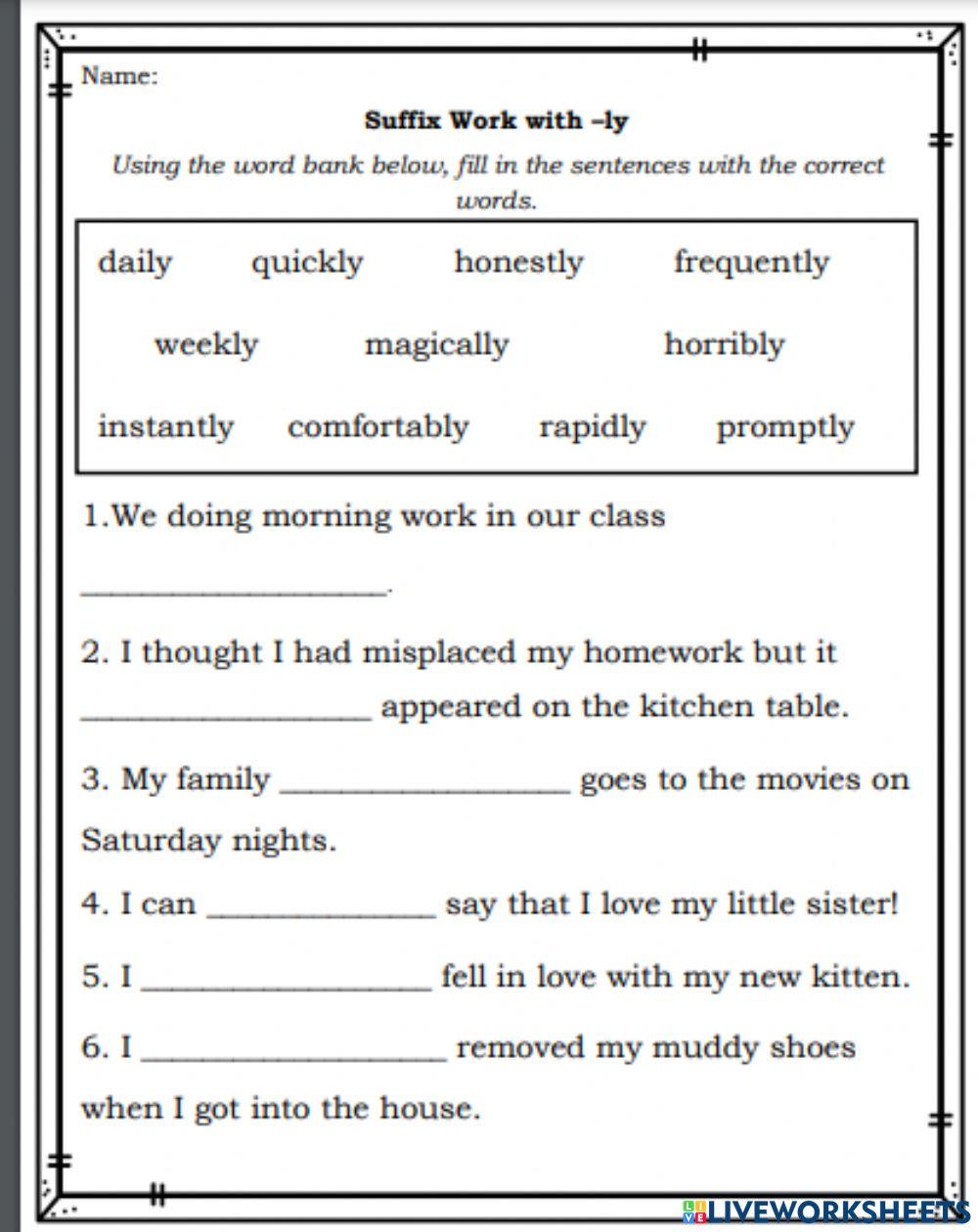 suffix ly 0712 gcausey Live Worksheets
