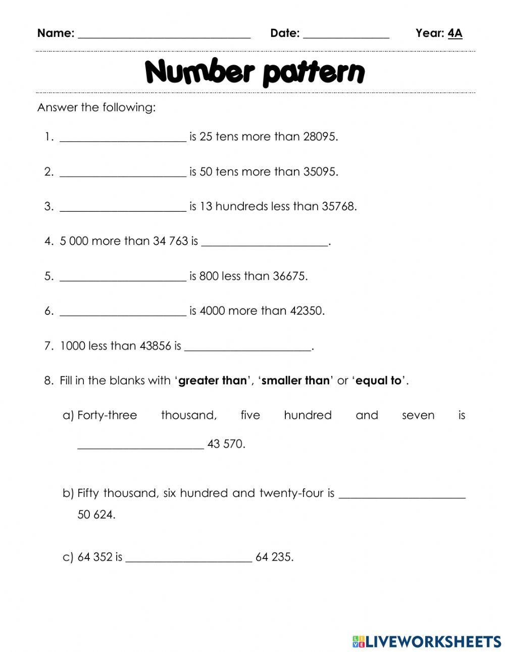 number-pattern-free-worksheet-live-worksheets
