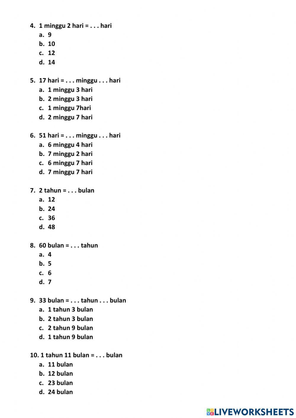Mengenal Satuan Lain dari Waktu