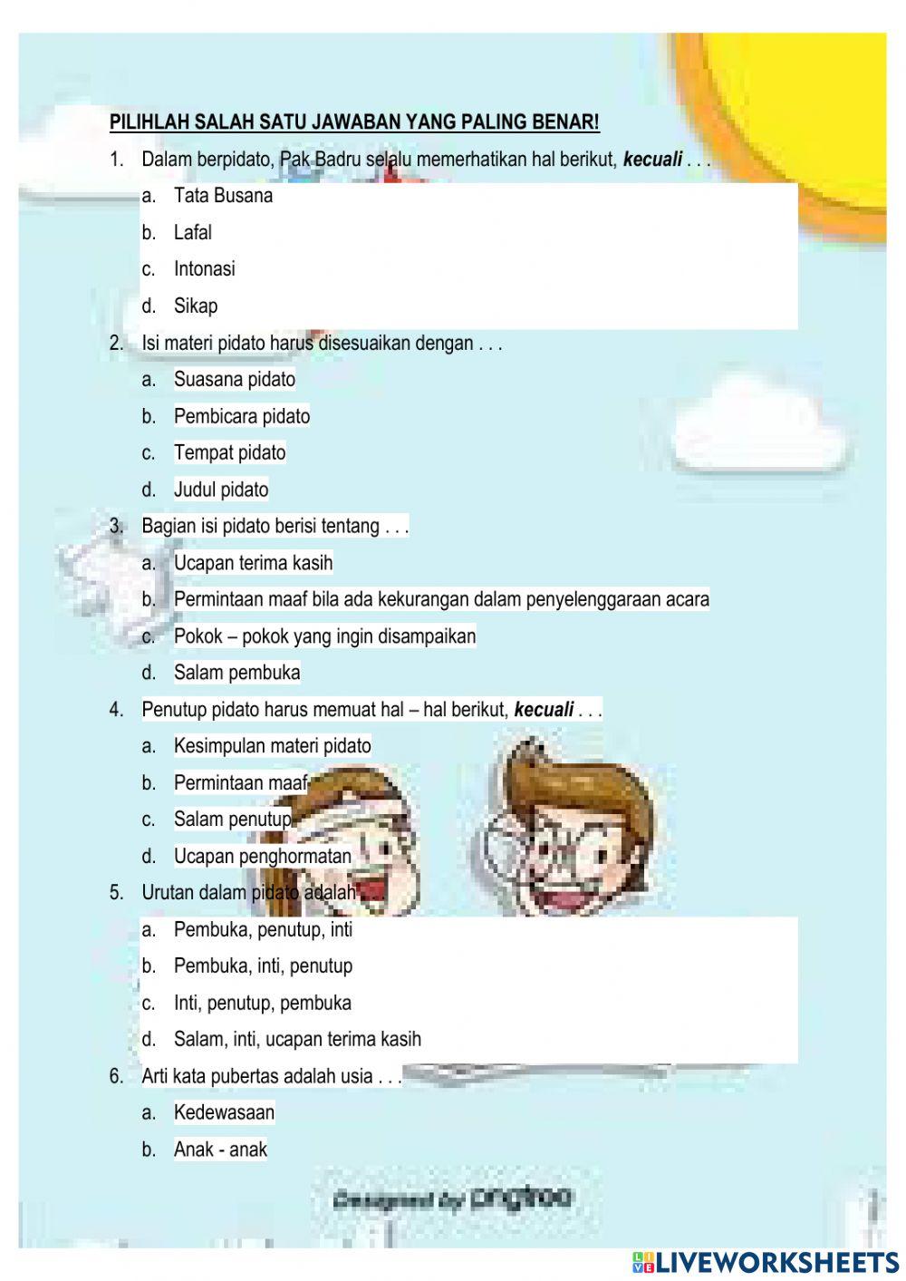 Ulangan harian kelas 6