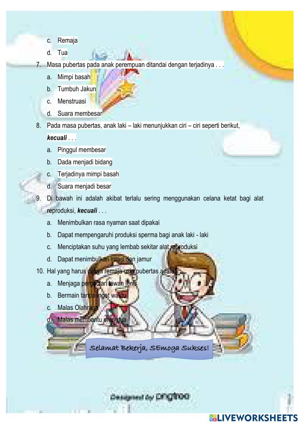 Ulangan harian kelas 6