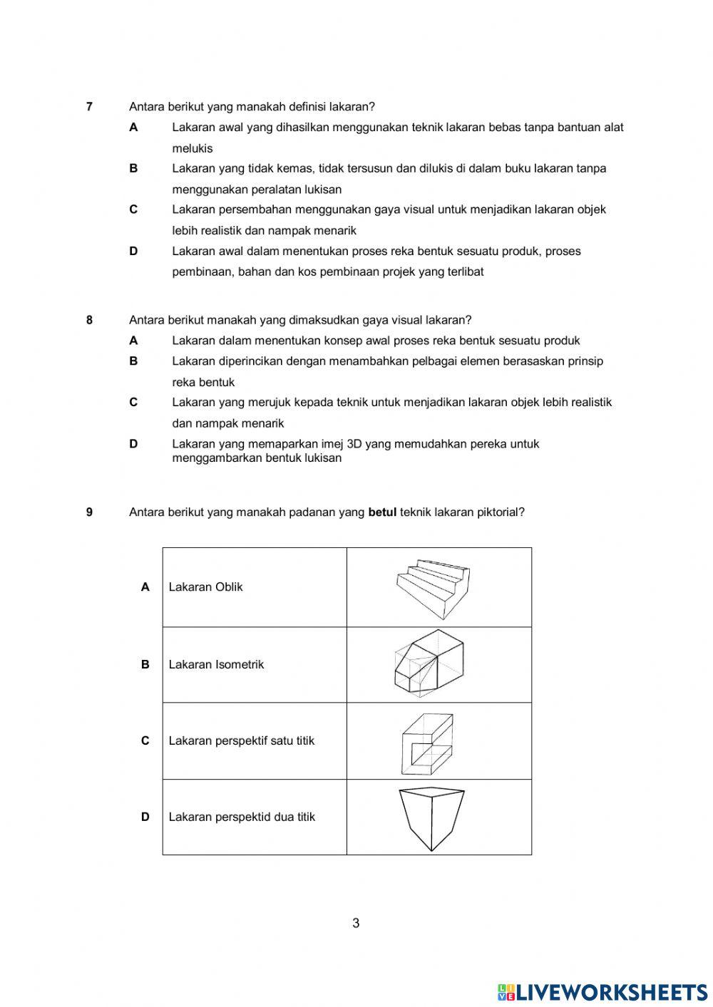 Ujian Pentaksiran RBT Tingkatan 1