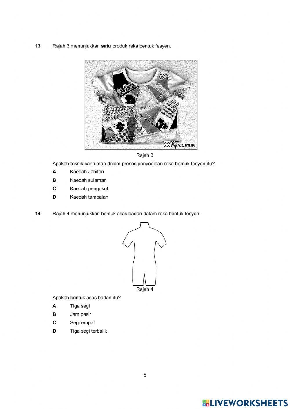 Ujian Pentaksiran RBT Tingkatan 1