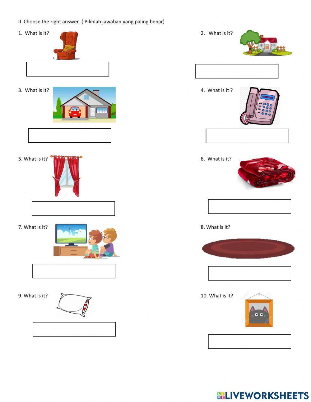 Things in the living room and bedroom