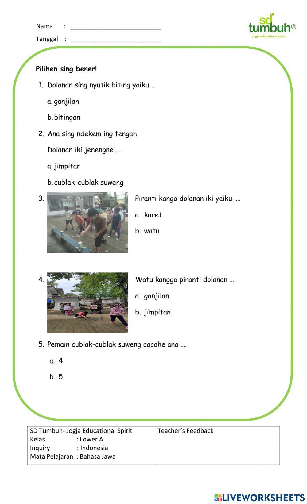 Evaluasi Tembang lan Dolanan Tradisional-Essay