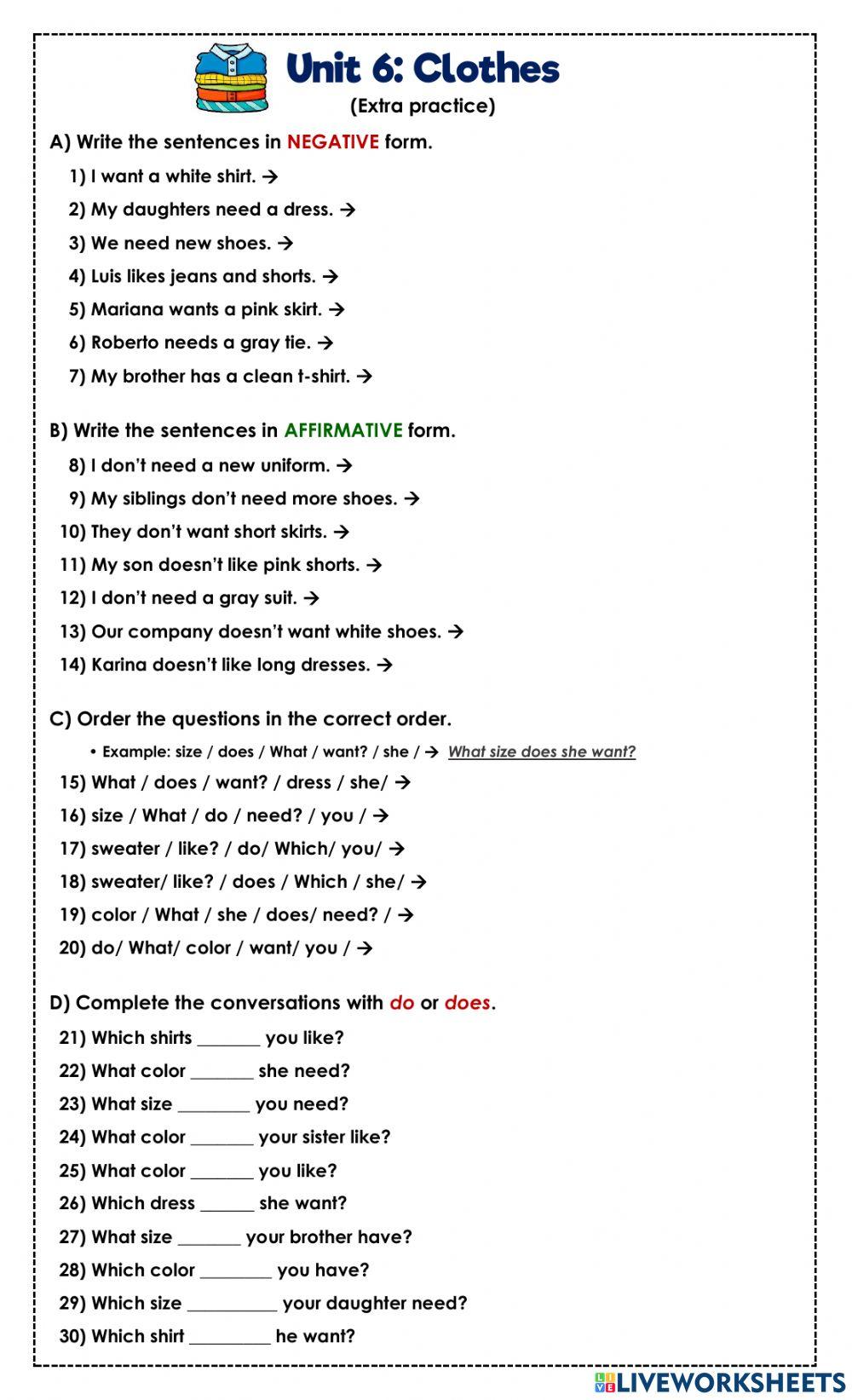 Simple present tense (extra practice)