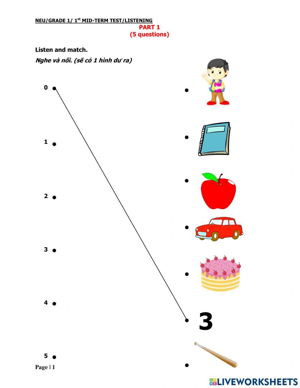 GRADE 1 - 1st MID-TERM TEST - LIS