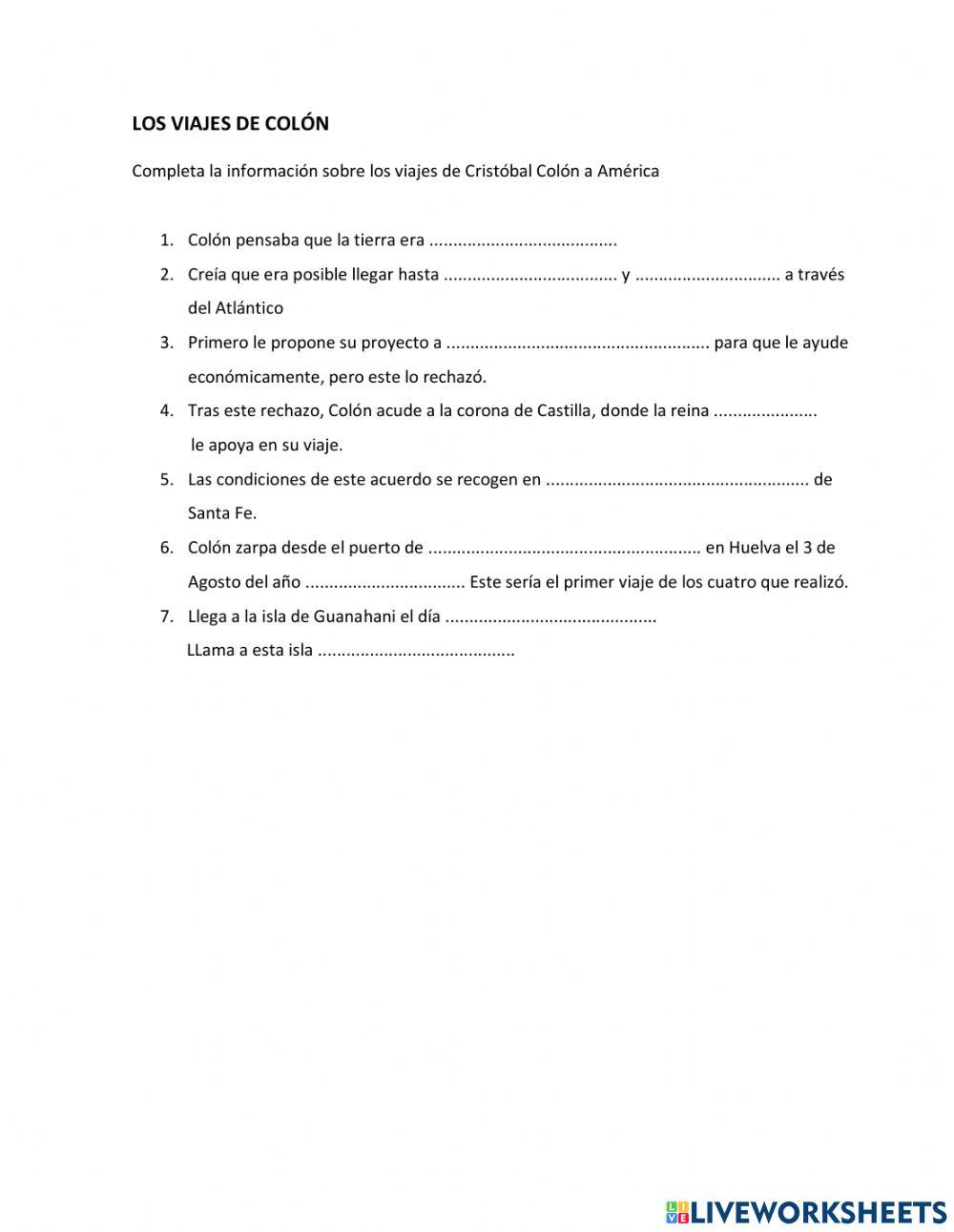 Los viajes de Colón