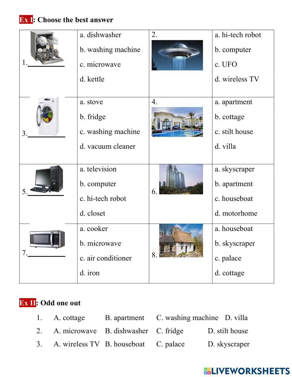 English 6 - Vocab - Unit 10: Our houses in the future