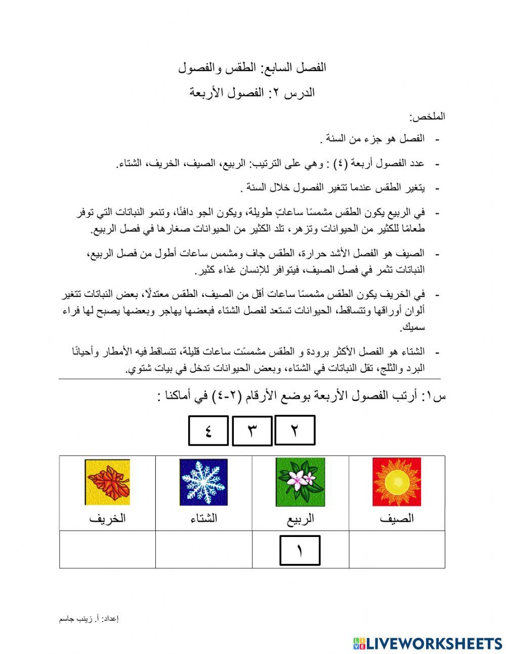 الفصول الأربعة