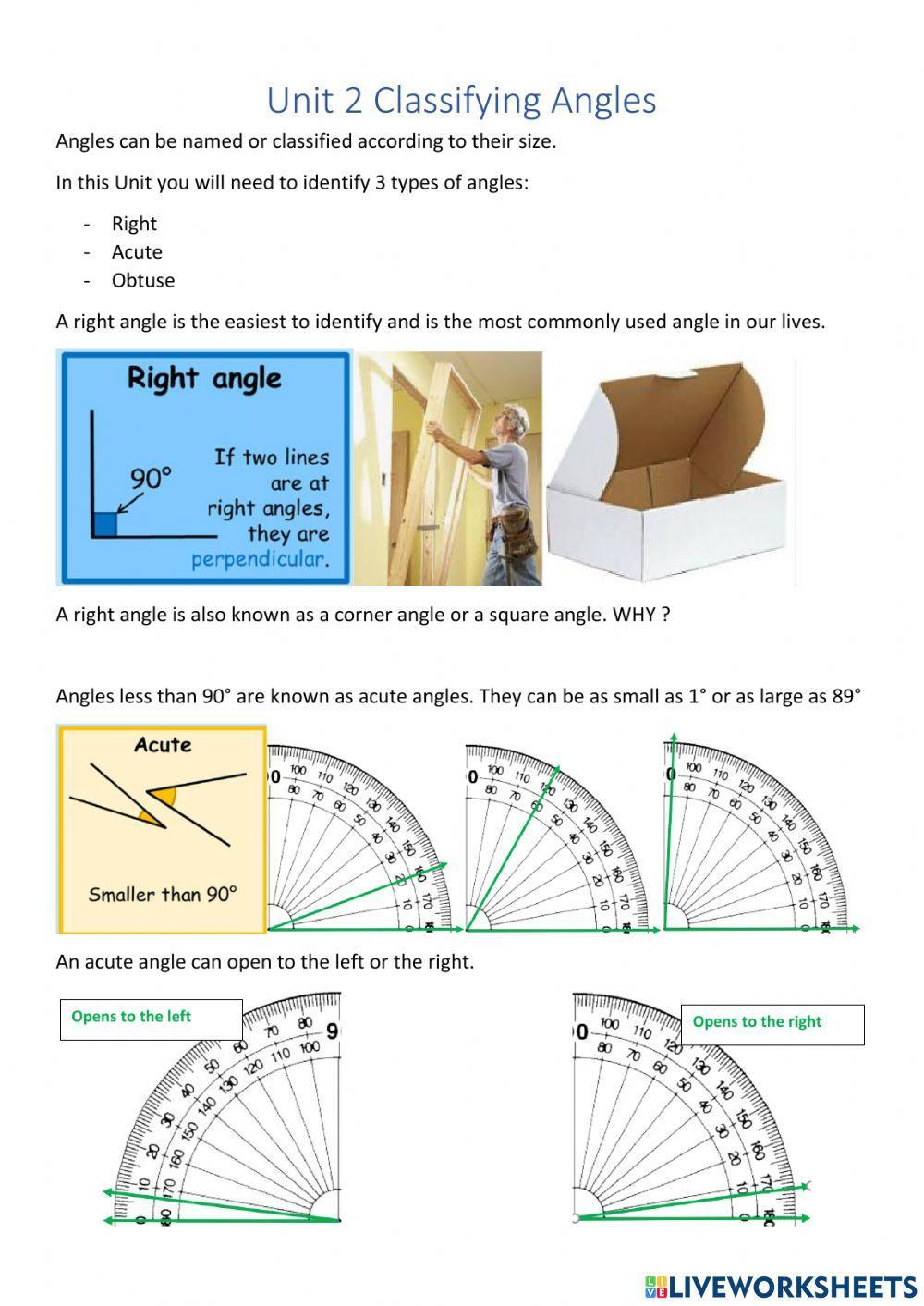 CHILL5 Math Angles Identifying Types of Angles