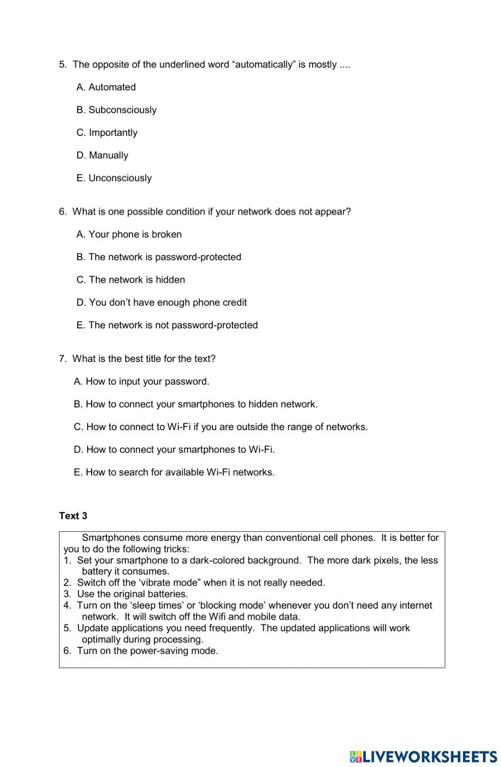 Procedure text:  Manuals and tips on technology 