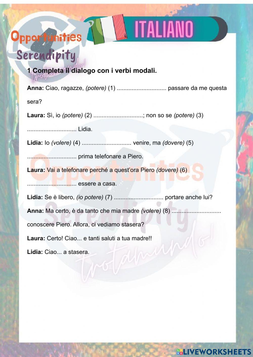 Progetto Italiano, tarea 8