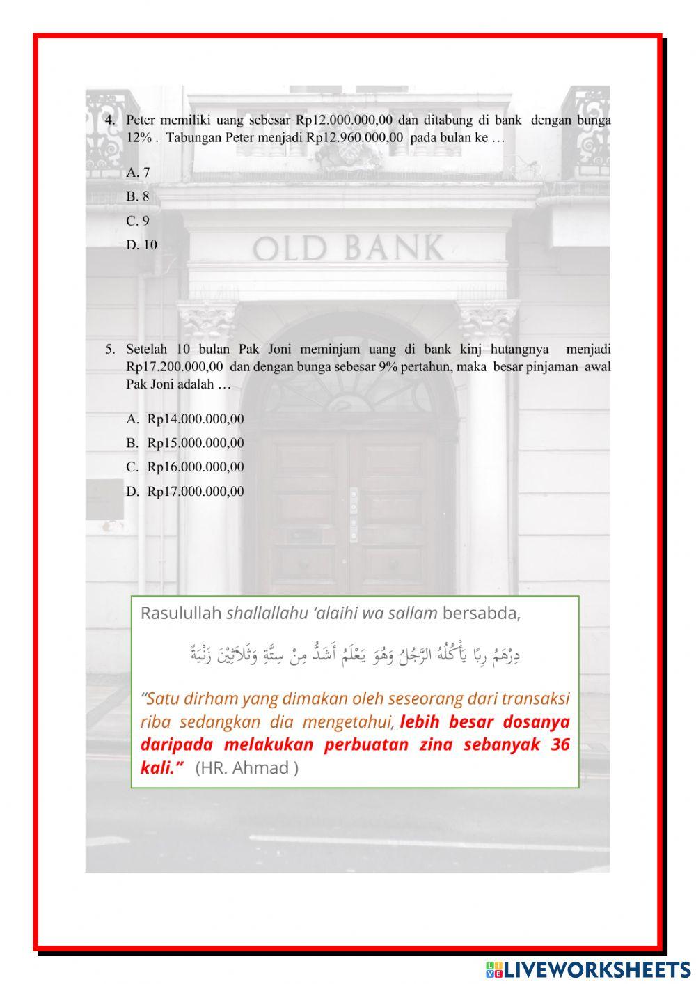 ARITMATIKA SOSIAL  Latihan 4