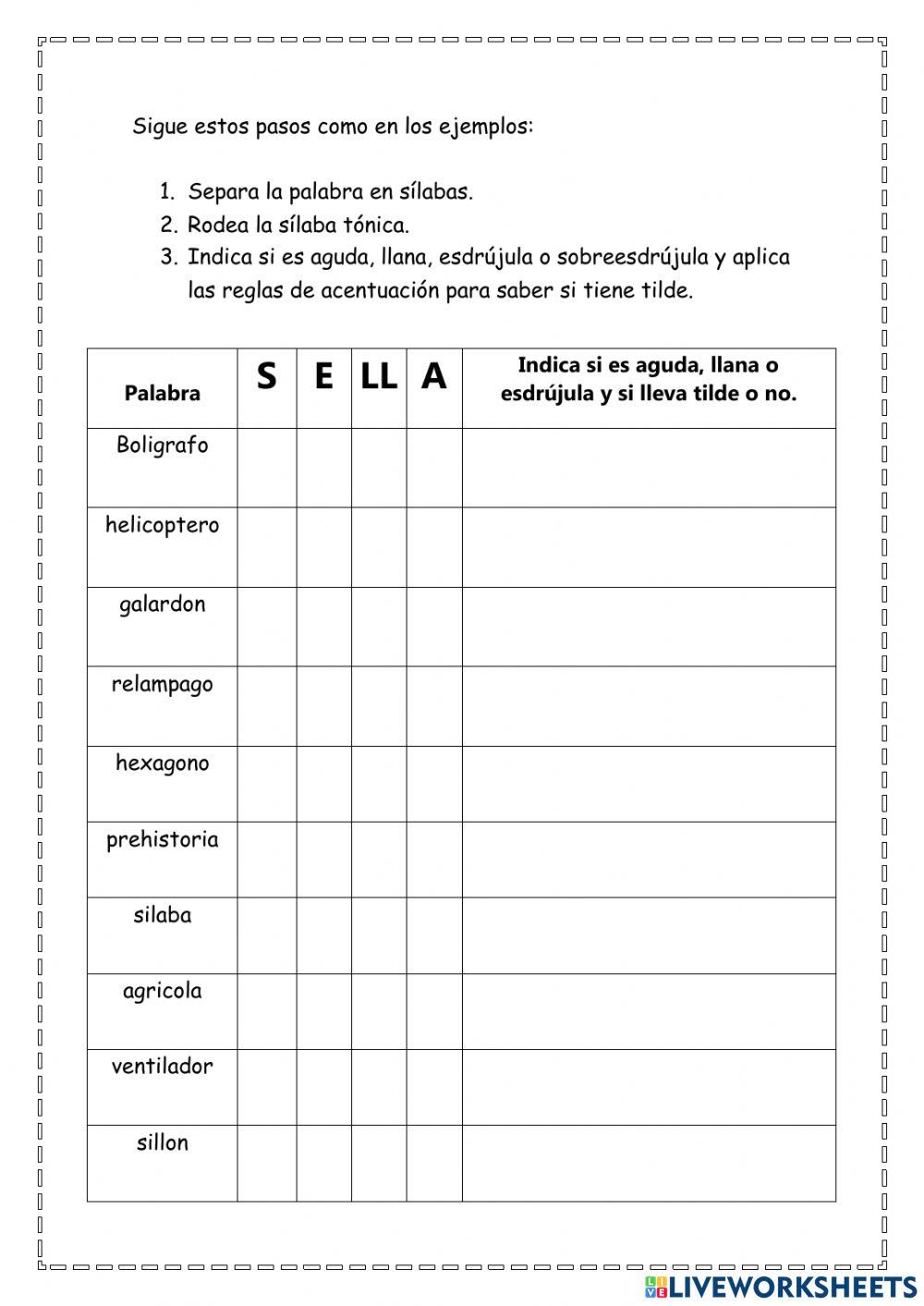 Reglas de acentuación